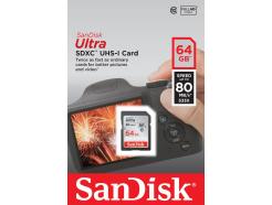 Carto De Memria 64gb Sandisk Sdxc 80mbs 533x Classe 10 Ultra