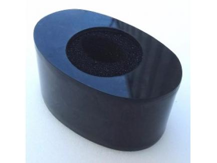 Canopla Para Microfone De MãO AcríLico Oval Preta 
