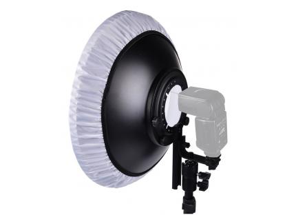 Refletor Panela Beauty Dish Flash 420mm Bowens Com Difusor Branco