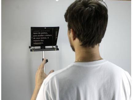 Teleprompter Sfhd Porttil Para Celular Cmera E Tablet At 11