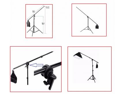 Kit Iluminao Estdio Pro Tricool Completo Youtube Softbox 50x70cm 220v Trip Girafa gata 1395w Greika  