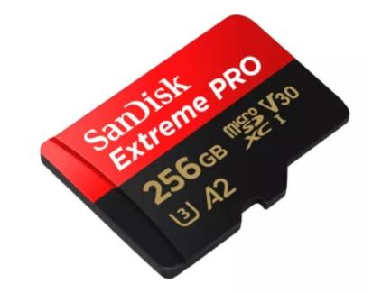 Carto De Memria 256gb Sandisk Micro Sdxc 170mbs Extreme Pro Com Adaptador 