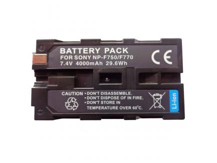 Bateria Para Cmera Sony Np-F750 Np-F770 E Iluminador Led 4000mah 7.4v