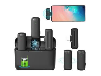 Microfone Lapela Duplo Sem Fio Usb-C Android J12 Ulanzi