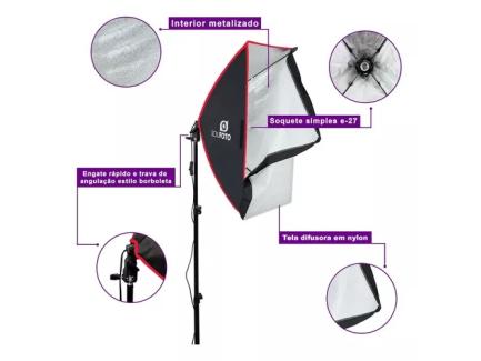Kit IluminaO EstDio 2 Softbox 50x70cm Gata Ii Sou Foto